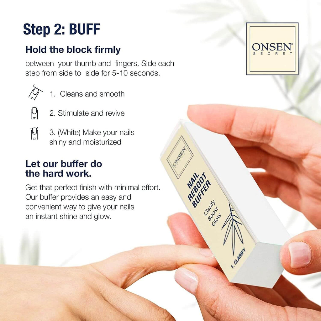 Nail Care Kit - W/Cuticle Care Serum, Japanese Nail Buffer and Shine Kit - Strengthening & Shining - Spa-Quality Manicure - Organic Ingredients - Long-Lasting Shine - Easy & Safe - 1Pk