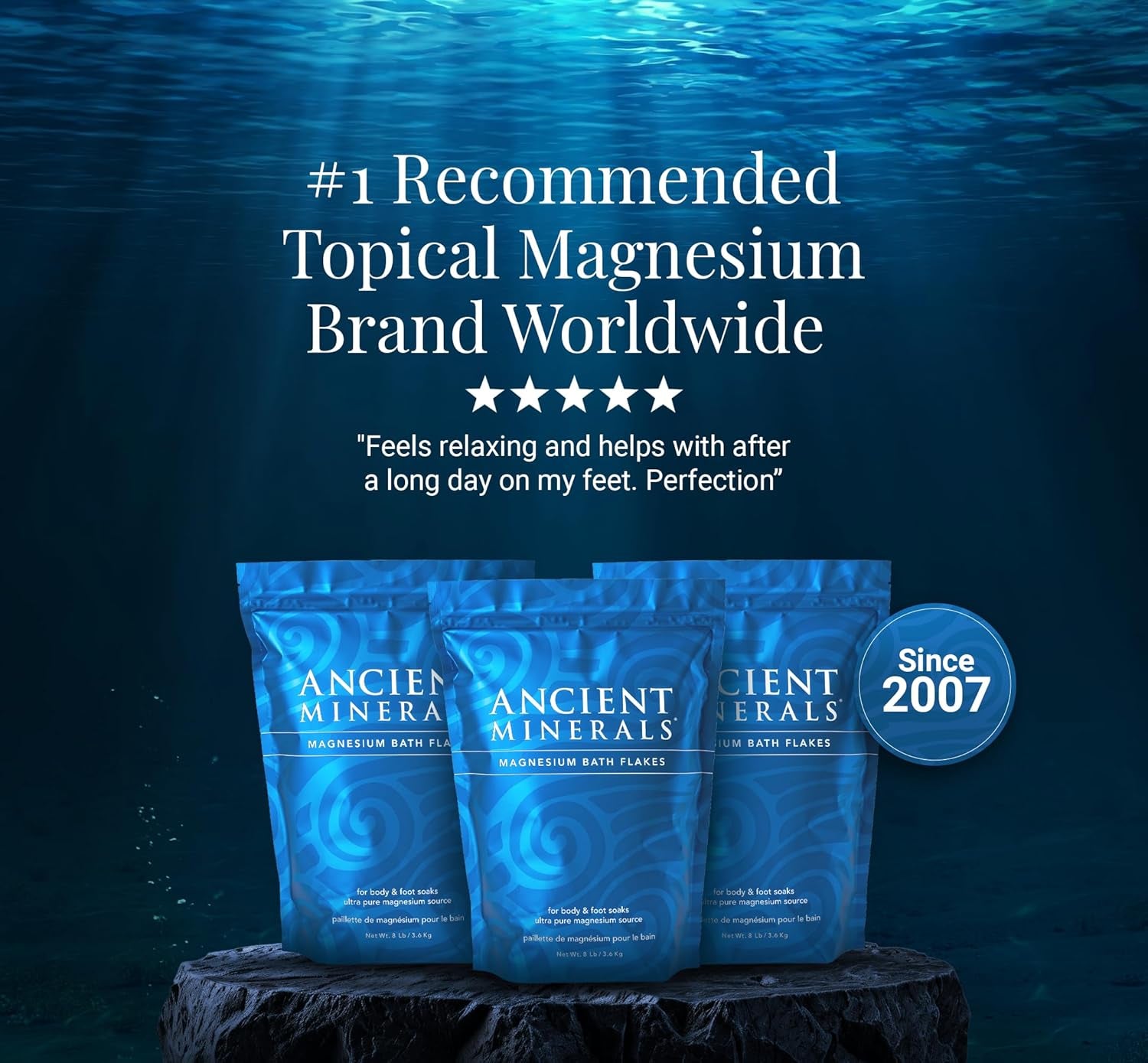 Magnesium Bath Flakes - Bathing Alternative to Epsom Salt - Soak in Natural Salts - High-Absorption Efficiency for Relaxation, Wellness & Muscle Relief (4 .4 Lb)