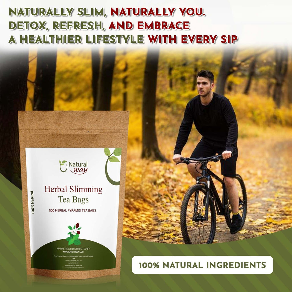 Pyramid Herbal Slimming Tea Bags | ECO Conscious Packaging | 9 Oz (Pack of 100)