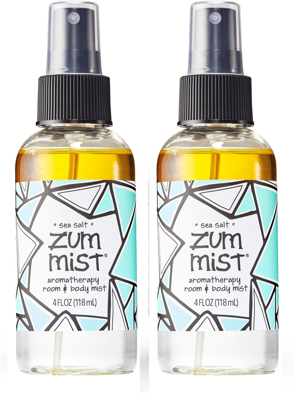 Zum Mist Room & Body Spray - Aromatherapy Essential Oil Spray - Natural Body Mist & Room Spray - Sea Salt Scent - 4 Fl Oz (2 Pack)
