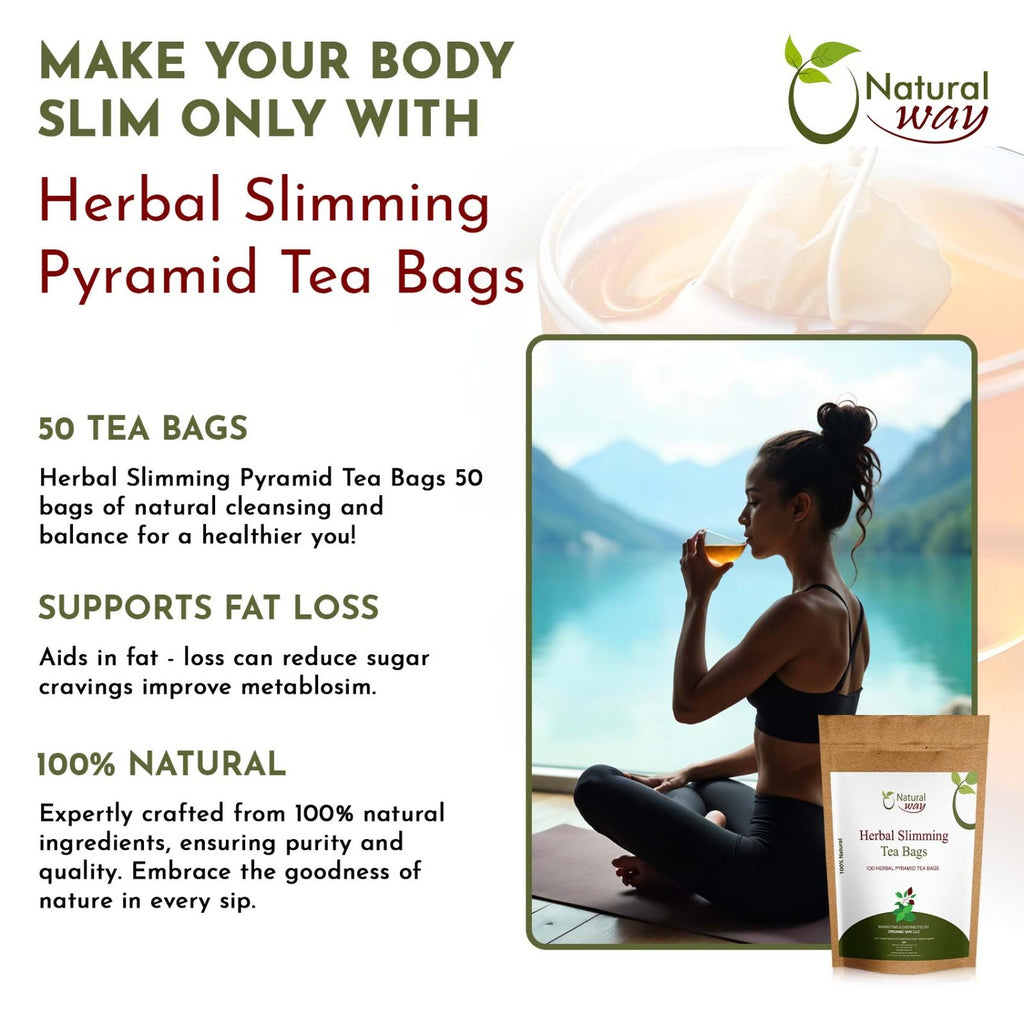 Pyramid Herbal Slimming Tea Bags | ECO Conscious Packaging | 9 Oz (Pack of 100)