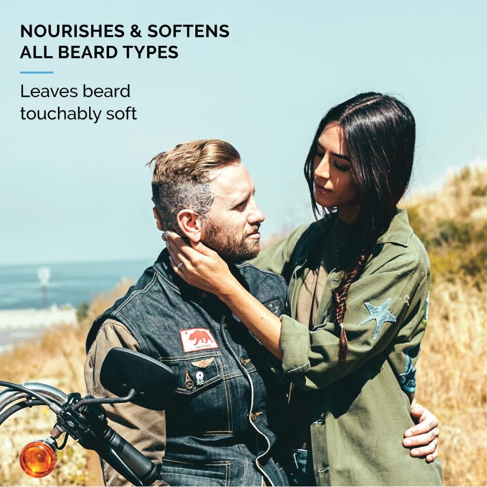 Beard Wash Set for Men, Shampoo & Conditioner Duo with Green Tea & Essential Oils, Hydrates, Softens & Strengthens Beard Hair (Made in USA) Sandalwood