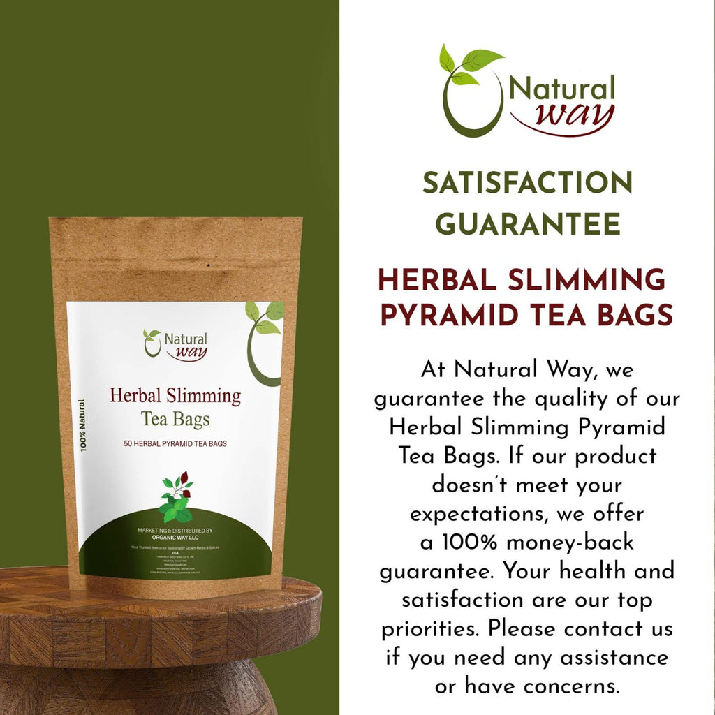 Pyramid Herbal Slimming Tea Bags | ECO Conscious Packaging | 9 Oz (Pack of 100)